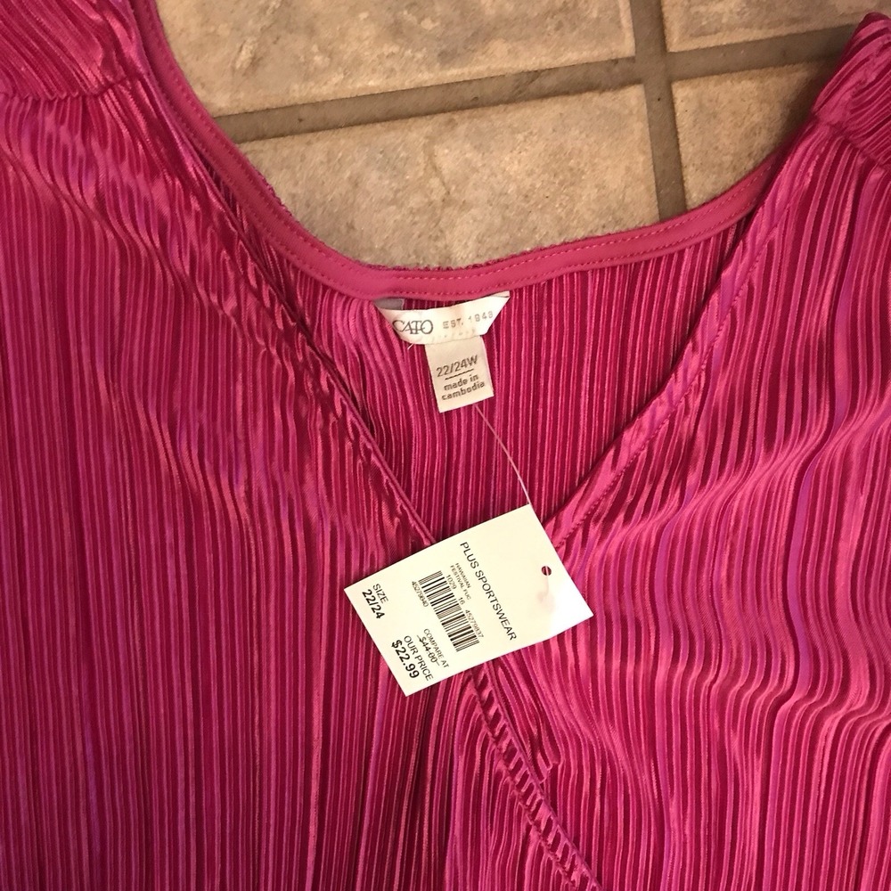 Cato Size 22/24 Pink Top Blouse Stretchy‎ #2150